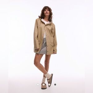 Rains 12010 unisex waterproof short jacket in sand